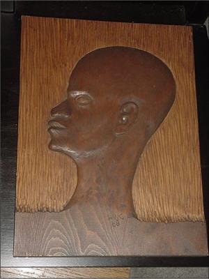 Sample artwork by William Cartledge (1916 - 2001), known for naive painted low relief sculptor - View similar artists and auction records